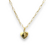 Small Puffy Heart Charm Necklace