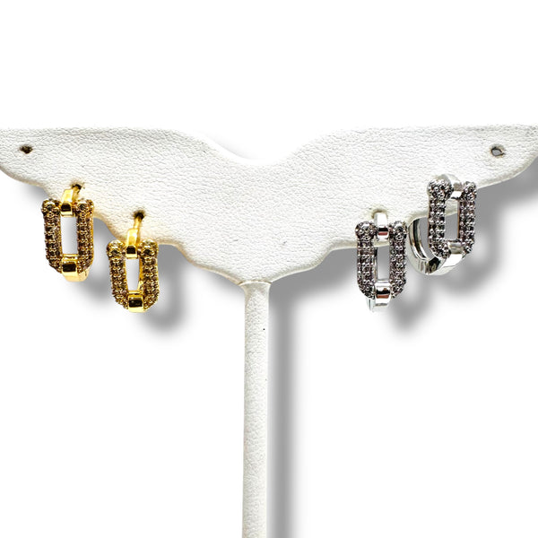 Pave Huggie Earrings