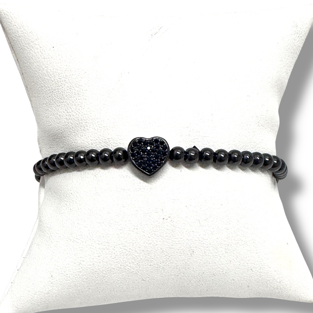 Pave Heart 4 MM Bracelet