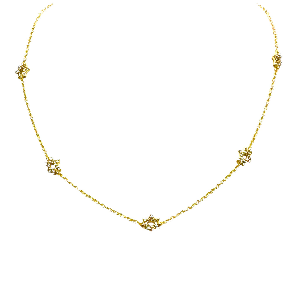 Multi-Station Star of David Necklace