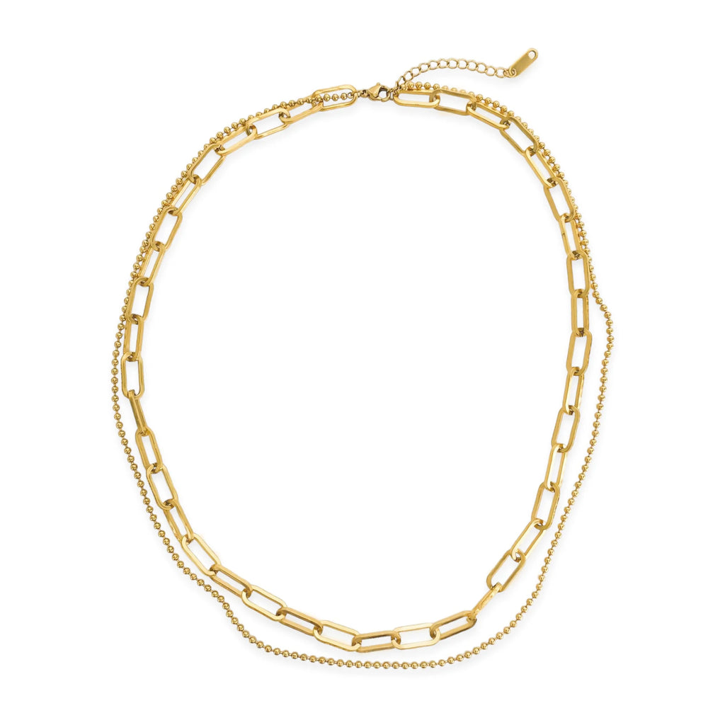 Gold Mixed Chain Necklace