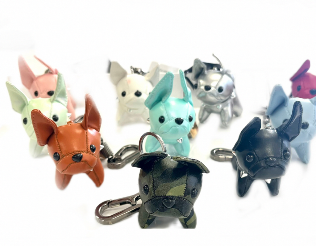 Leather French Bulldog Key Chain