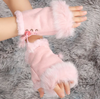 Fingerless Faux Fur Gloves