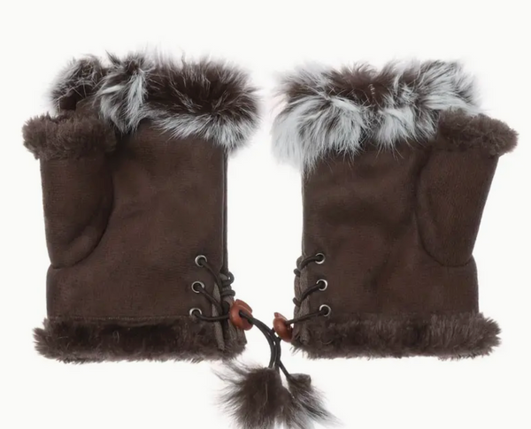 Fingerless Faux Fur Gloves