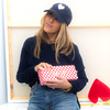 Kerri Rosenthal Embroidered Heart Baseball Hat