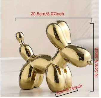 Gold And Silver Balloon Dogs- Small, Medium, Large