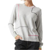 Grey Marl Linear Crew Sweater