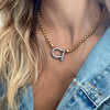 Chunky Rope and Belt Buckle Necklace