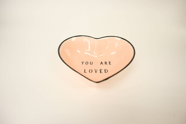 You Are Loved Heart Shaped Trinket Bowl