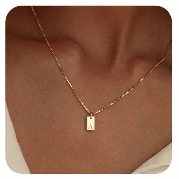 Initial Tag Necklace