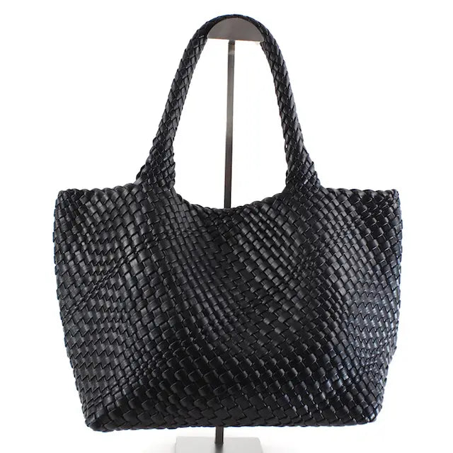 Woven Tote with Cosmetic Pouch