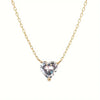 Invisible Set CZ Heart Necklace