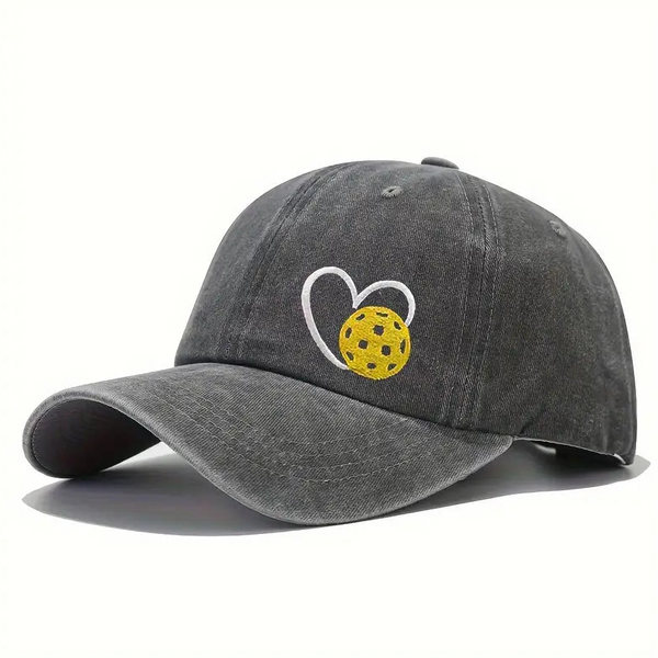 Heart Pickleball Baseball Hat