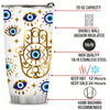 Insulated Hamsa And Evil Eye Travel Tumbler