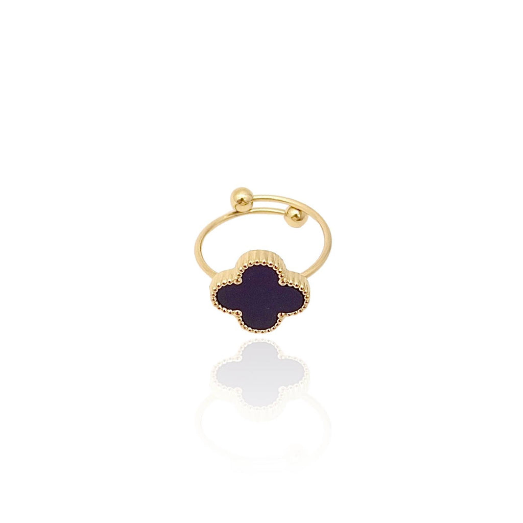 Clover Adjustable Gold Ring