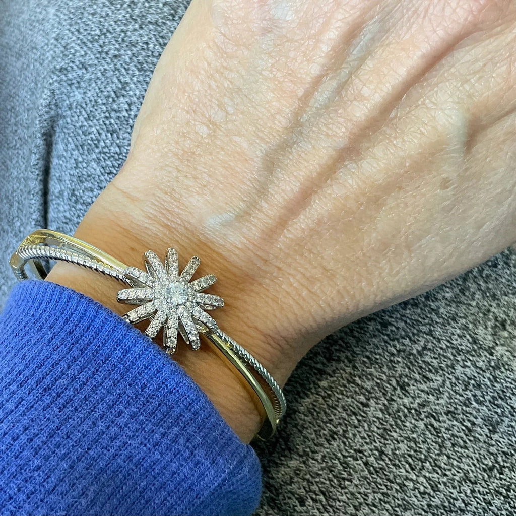 Crossover Cable Crystal Star Station Bangle