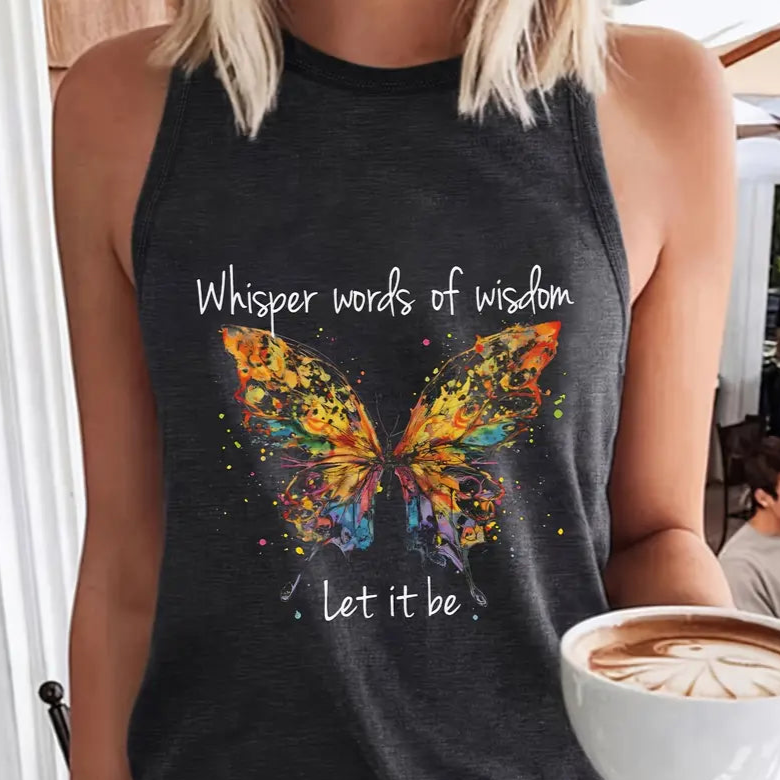 Butterfly "Words of Wisdom" Tank Top