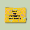 Ray Of F*cking  Sunshine Smiley Face Canvas Pouch