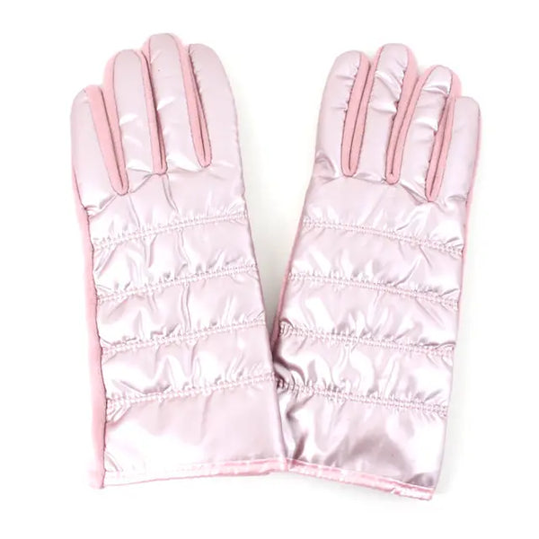 Shiny Puffer Gloves