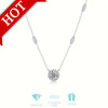 Sterling Silver CZ Diamond By The Yard Necklace