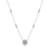 Sterling Silver CZ Diamond By The Yard Necklace