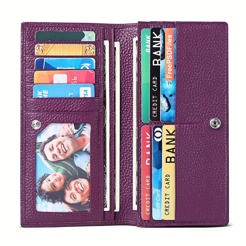 Leather Fold-Over Wallet