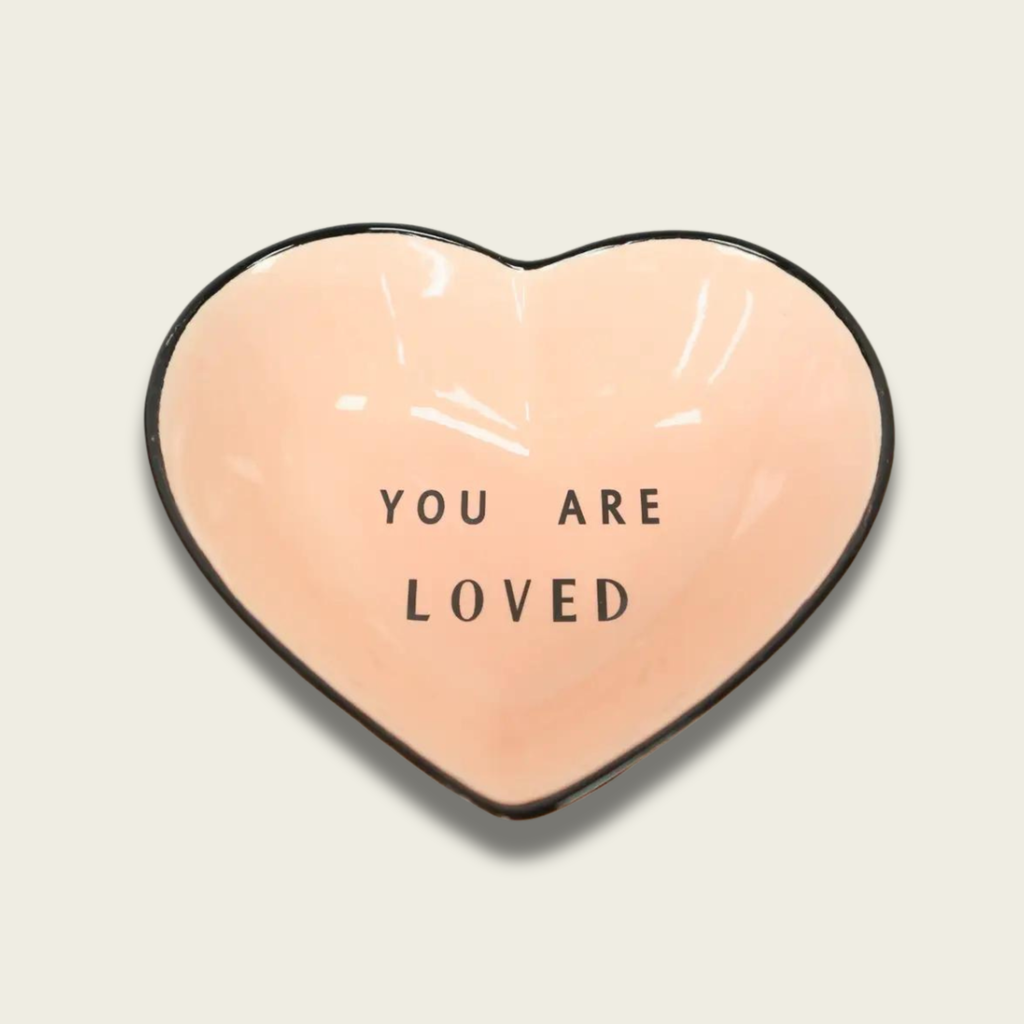 You Are Loved Heart Shaped Trinket Bowl