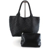 Woven Tote with Cosmetic Pouch