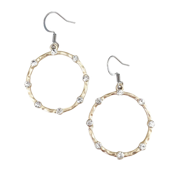 VB&CO Designs Handmade Jewelry - Crystal Earring edgy boutique hoop circle salon jewelry