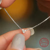 Invisible Set CZ Heart Necklace