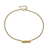 Matte Gold Pave Bar Necklace