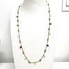 Gold And Colorful Gemstone Long Necklace