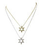 Sterling, Gold Or Marquesite Butterfly/Star Of David Necklace