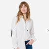 Mia Classic Button Down Shirt With Heart Elbows