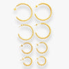 18K Gold Or Sterling Beaded Hoop Earrings