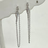 Shimmering Baguette Chain Drop Earrings