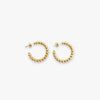 18K Gold Or Sterling Beaded Hoop Earrings