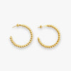 18K Gold Or Sterling Beaded Hoop Earrings