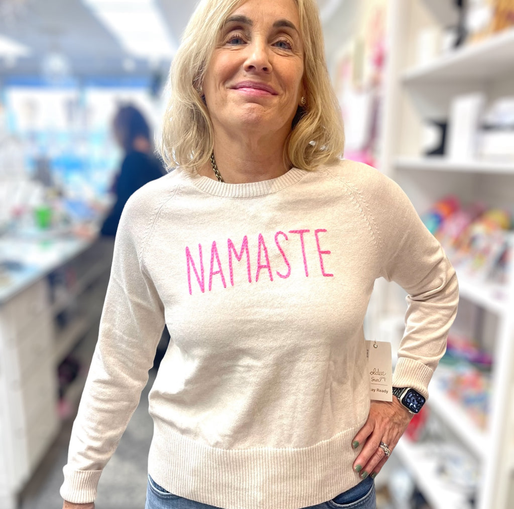 Namaste Embroidered Sweater