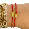 Red Drawstring Bracelet with Charm