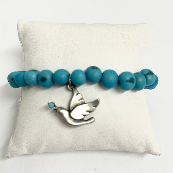 Turquoise Beaded Dove Bracelets