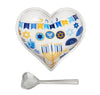 Happy Hanukkah Holiday Heart Bowl With Heart Spoon