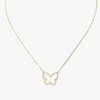 Mother Of Pearl And CZ Butterfly Necklace