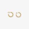 18K Gold Or Sterling Beaded Hoop Earrings