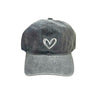 Double Embroidered Heart Baseball Hat