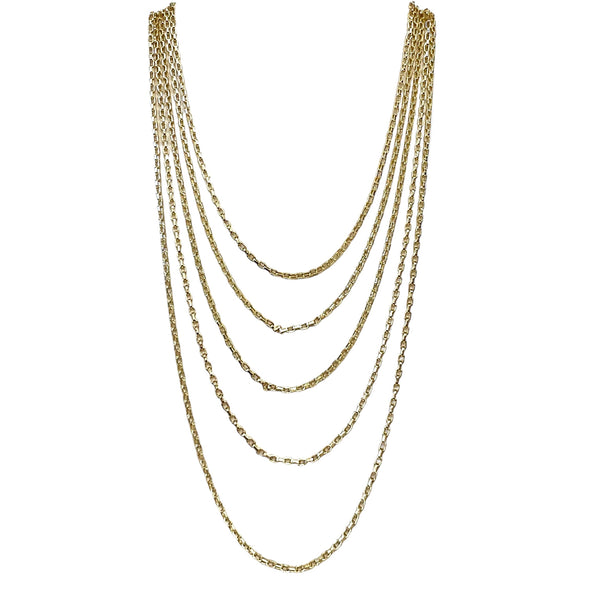 Izzy 5 Layer Box Chain Necklace