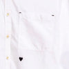 Mia Classic Button Down Shirt With Heart Elbows