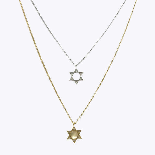 Star of David With CZ's Necklace