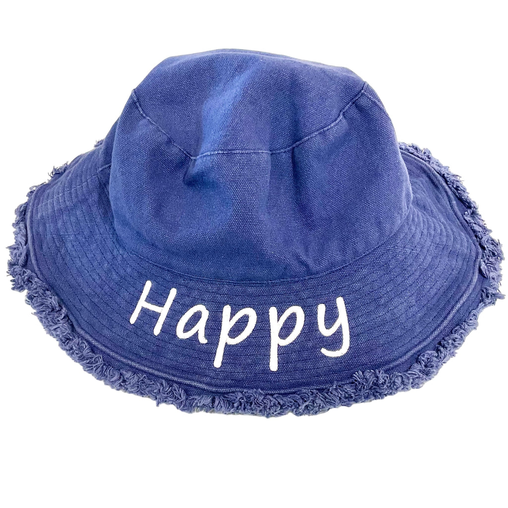 Happy/Smiley Denim Bucket Hat