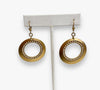 Gold and Pearl Studded Circle Earrings